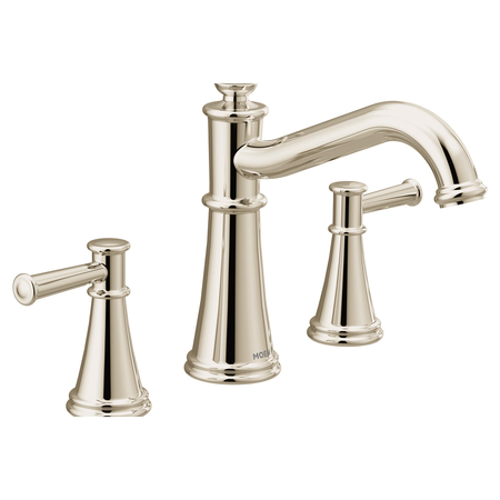 MOEN Two-Handle Roman Tub Faucet Polished Nickel T9023NL